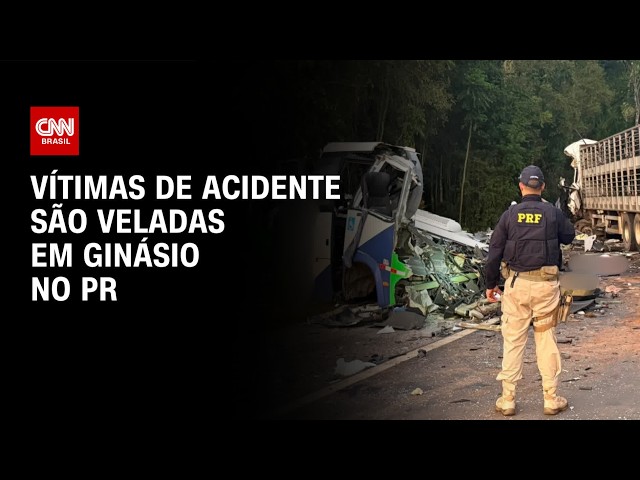 Oito vítimas de acidente no PR são veladas em ginásio municipal | LIVE CNN