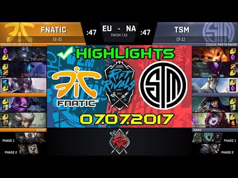TSM Svenskeren (Kha'zix)  vs FNC Broxah (Rek'sai) Highlights | Rift Rivals EU & NA 2017 Day 3