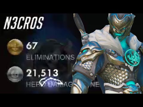 67 ELIMS! NECROS INSANE NANO GENJI OVERWATCH SEASON 28 TOP 500