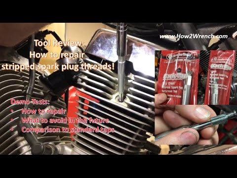 How to repair a damaged spark plug hole and threads...