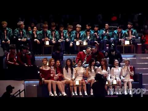[REACTION/FANCAM] 161202 MAMA - EXO, SEVENTEEN, TWICE, I.O.I React to Eric Nam TImabland BODY