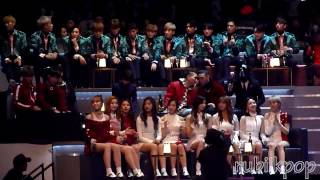 [REACTION/FANCAM] 161202 MAMA - EXO, SEVENTEEN, TWICE, I.O.I React to Eric Nam TImabland BODY