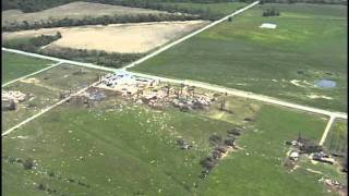 preview picture of video 'Aerials of WAAY-TV Meteorologist Gary Dobb's Home after EF5 Tornado Levels His Home'