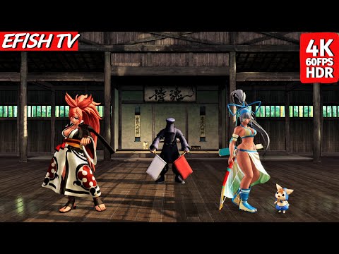 Baiken vs Majikina Mina (Hardest AI) - Samurai Shodown | 4K 60FPS