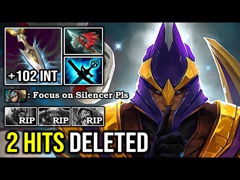WTF 2 HITS DELETED Max INT Pro Silencer 100% Counter Enemy with +100 INT Stole & Max Range DotA 2