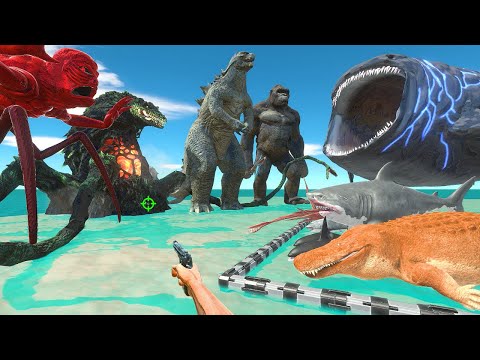 FPS Avatar Rescues Sea Monsters and Fights Kaiju Monsters - Animal Revolt Battle Simulator