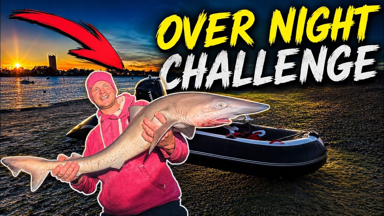overnight challenge with a man holding a Shark