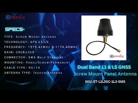 GPS Internal Ceramic Antenna 18x18 with 15cm Cable + UFL Connector