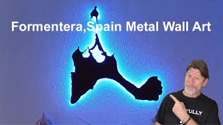 Amazing Metal Wall Art With LED's- Formentera Island, Spain