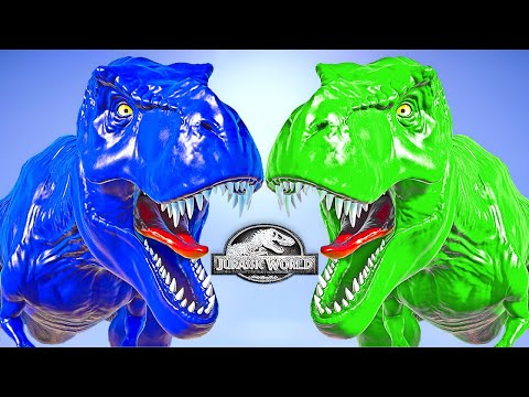 Tyrannosaurus Rex Color Pack VS Spinosaurus, Godzilla 🦖 Jurassic World Evolution Dinosaurs Fighting