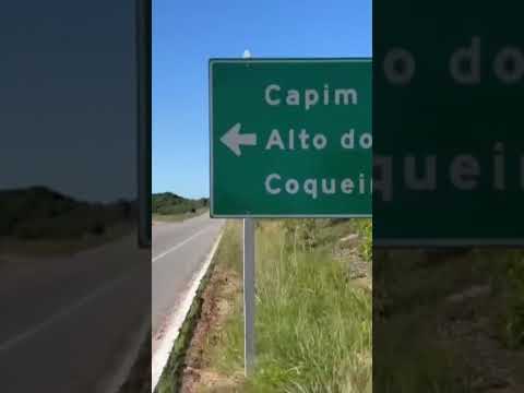 Capim Alto Coque... placa na BR 101 no RN entre Extremoz e Ceará-Mirim. #coqueiros #capim #extremoz