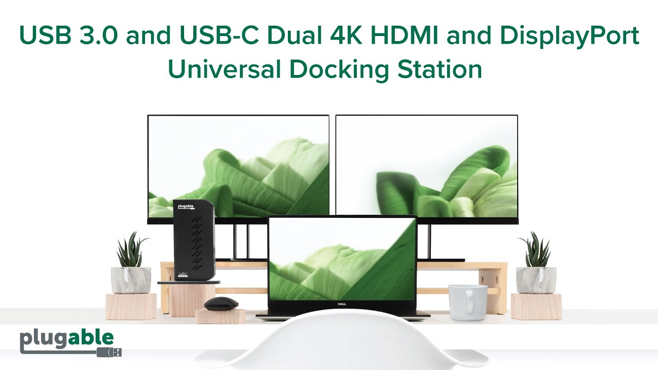 Plugable USB 3.0 and USB-C Dual 4K Display Docking Station