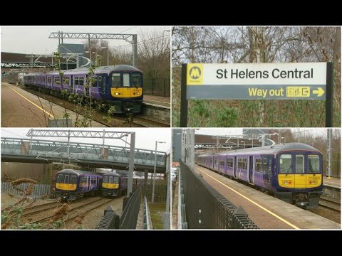 Half an Hour at (176) - St Helens Central Station (Shaw Street) 12.3.2016 -  class 319