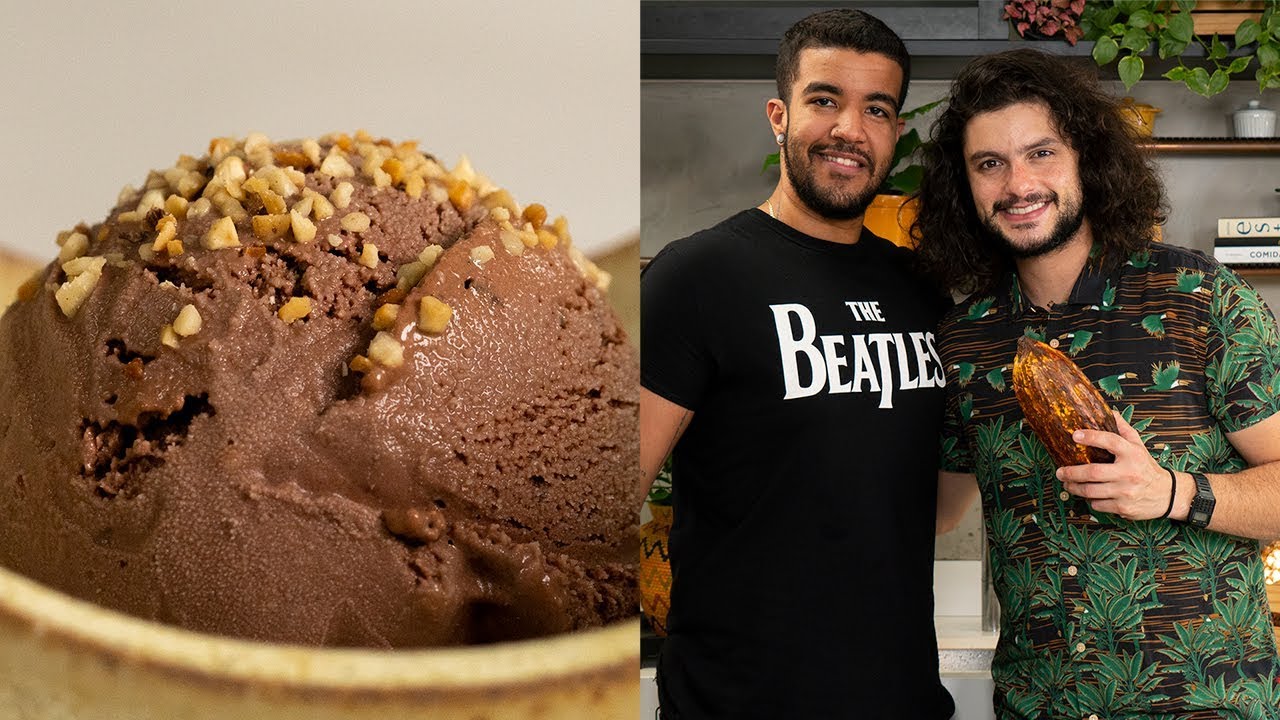 SORVETE DE CHOCOLATE SEM AÇÚCAR | Receitas Low Carb | Mohamad Hindi e Léo Santos