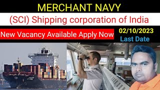 (SCI) Shipping corporation of India Company Job Vacancy Available है! जल्दी Apply करे! Good Salary!