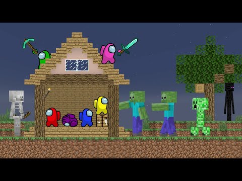 Among Us Vs Minecraft - Among Us Survived In Minecraft