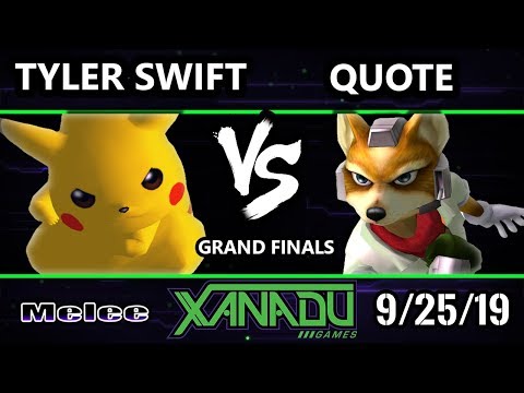S@X 321 SSBM - Quote [L] (Fox) Vs. Tyler Swift (Pikachu) Smash Melee Grand Finals