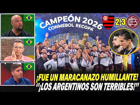 😂 The Brazilian press was left in tears after Lanús' 3-2 victory over Flamengo and the Recopa title