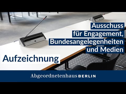 16. Sitzung des Ausschuss für Engagement, Bundesangelegenheiten und Medien am 16.11.2022