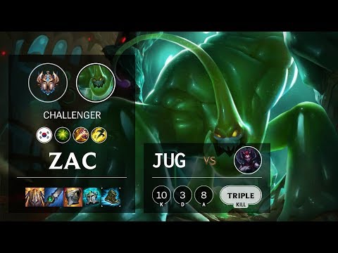 Zac Jungle vs Elise - KR Challenger Patch 10.3