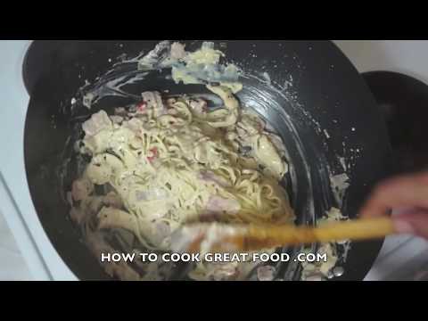 Chicken & Bacon Cream Pasta - Cream Sauce Chicken - Chicken Bacon Spaghetti - Pasta cream Sauce