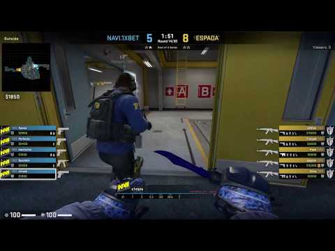 CS:GO POV Demo Na'Vi S1mple (41/15) vs Espada (de_nuke)