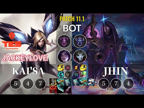 TES JackeyLove Kai'Sa vs Jhin Bot - KR Patch 11.1