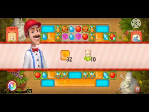 Gardenscapes Hard level 3712 No Booster Gameplay