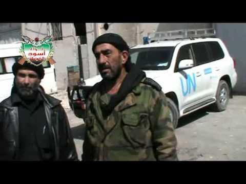 مقابلة مع أبو خالد الأجوة قائد لواء أسود الغوطة أثناء مرافقتهم وحمايتهم لقافلة المساعدات التي أرسلتها الأمم المتحدة إلى الغوطة الشرقية