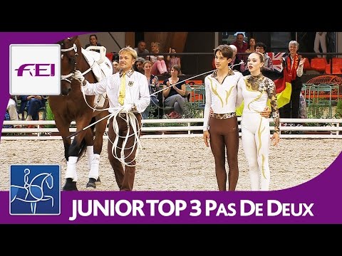 Top 3 Pas De Deux (Junior) | European Championships Vaulting 2016 | Le Mans