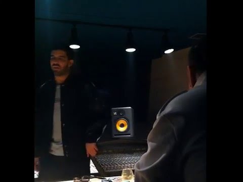 Lu Diaz in the studio with Drake