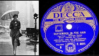 78 RPM – Geraldo and His Orchestra – September In The Rain (1937)