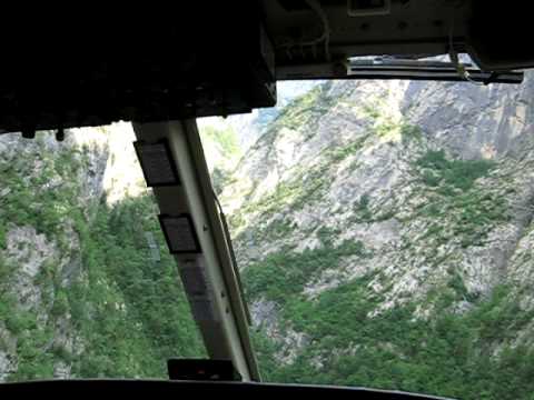 On the helicopter in Mrtvica Canyon, Montenegro