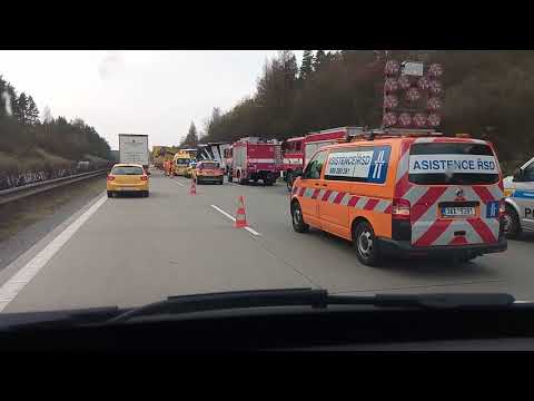 dálnice D5 nehoda 2 kamionů