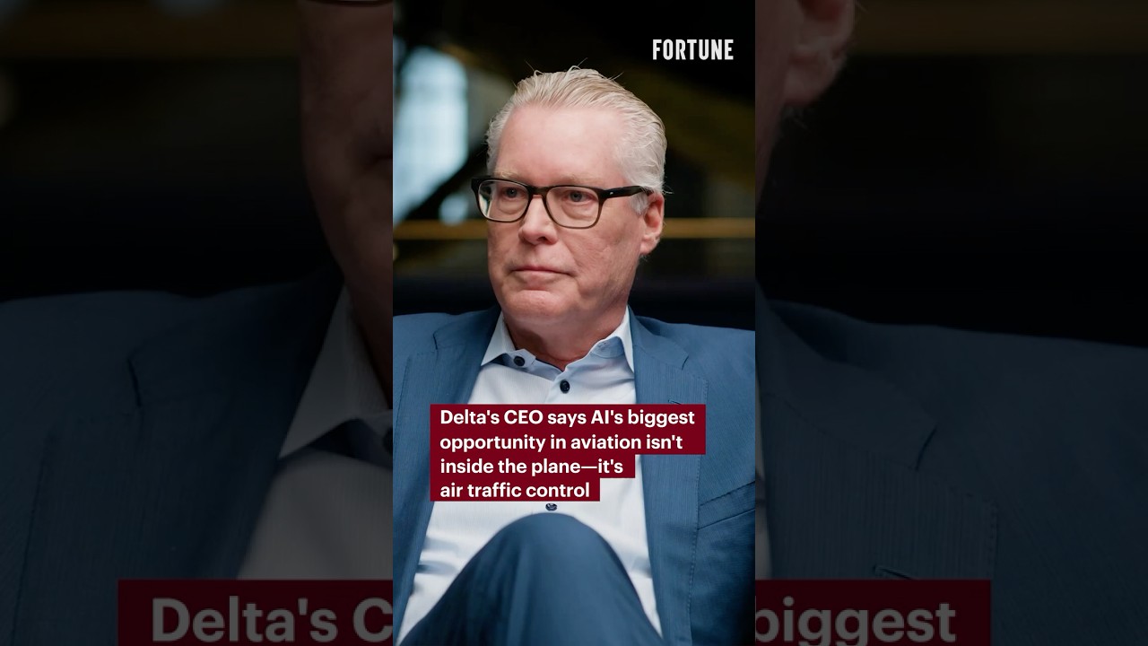 Delta CEO says AI’s biggest opportunity in aviation isn’t inside the plane—it’s air traffic control