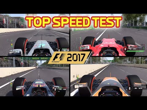 F1 2017 TOP SPEED TEST | RACE SETUP GP AZERBAIJAN - BAKU