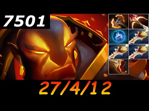 Dota 2 Ember Spirit 7501 MMR 27/4/12 (Kills/Deaths/Assists) Ranked Full Gameplay
