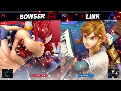 Grand Finals - [W] Sacred (Link/Samus/Donkey Kong) v [L] Coura_Kun (Bowser) - Super Smash Bros