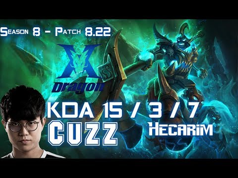 KZ Cuzz HECARIM vs TALIYAH Jungle - Patch 8.22 KR Ranked