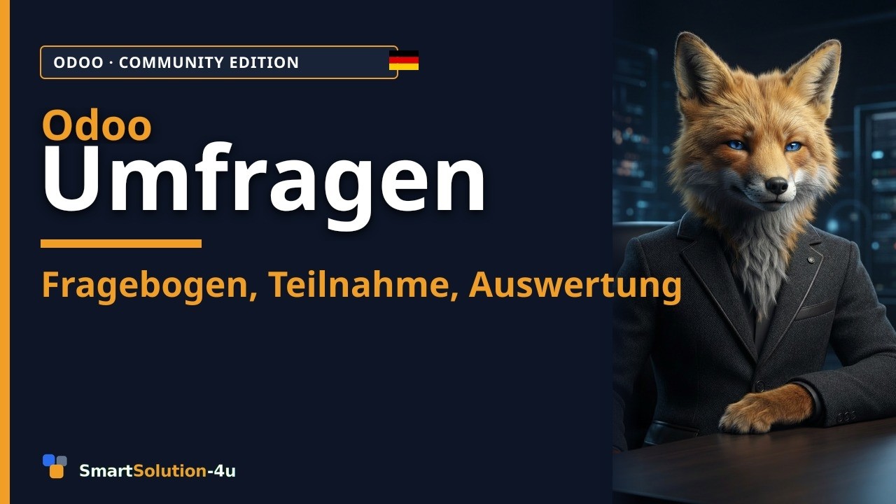 Odoo Umfragen erstellen: Fragebogen, Teilnahme und Auswertung
