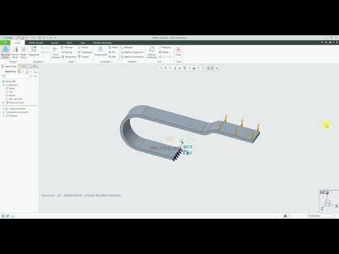 Creo Simulate Tutorial, Reaction Force Using Measure