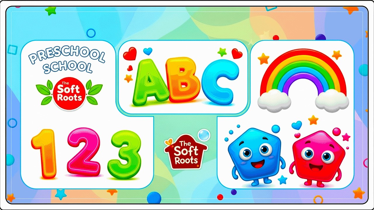 Preschool Learning activities for 3 year olds at home | Learn ABC Phonics Shapes Numbers Colors 🌈