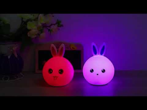 Night Lamp for Kids Silicone Cute Little Rabbit