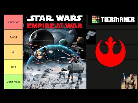 Tierlist of Rebellion's Space and Land Units in Star Wars: Empire at War