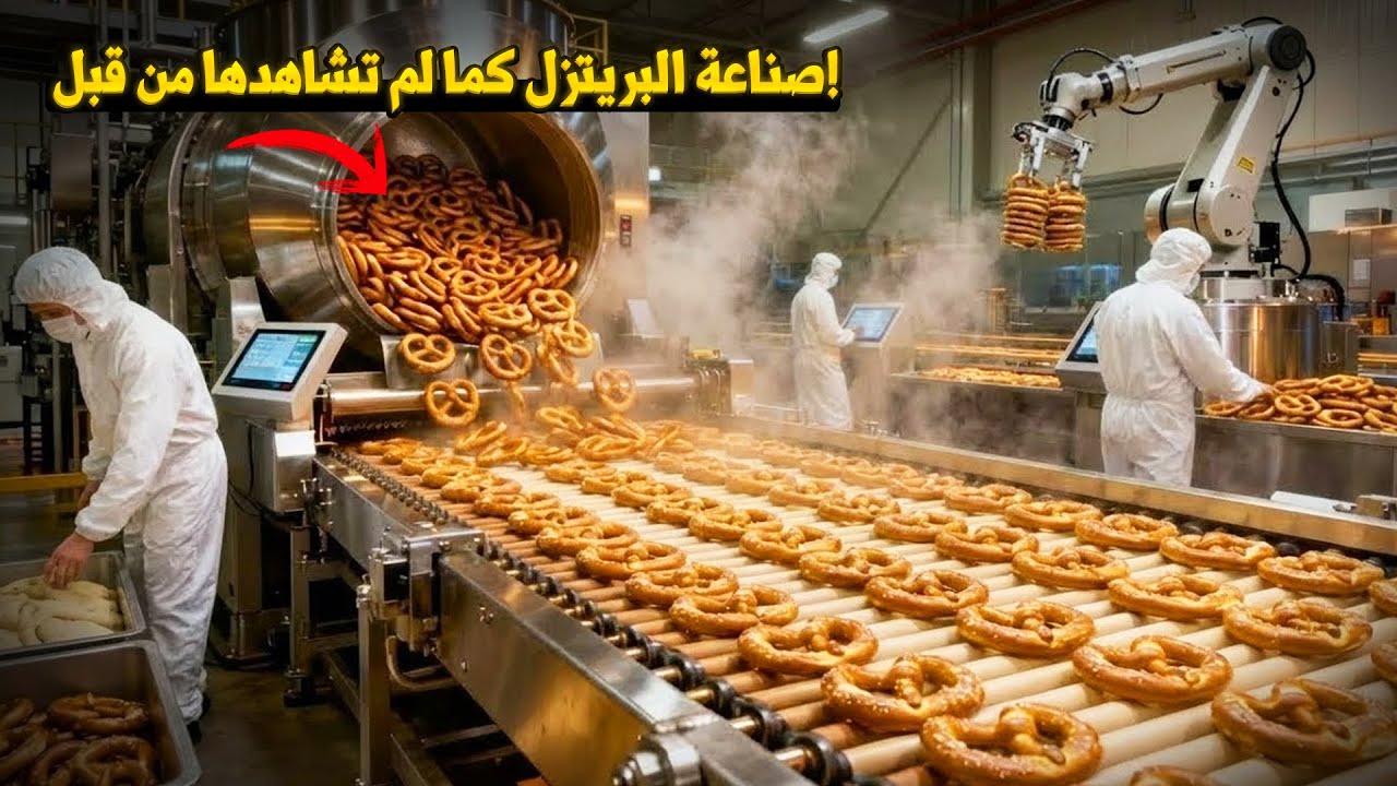 عملية صنع البريتزل بالكامل… شاهد العجينة تتغير أمام عينيك