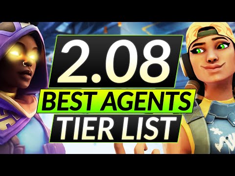 BEST and WORST AGENTS in the NEW 2.08 Meta - MAIN These to RANK UP EASILY - Valorant Guide