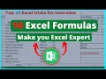 10 Excel Formula Used Daily At WORK Excel Formula For Job Interview Excel Formula Hacks