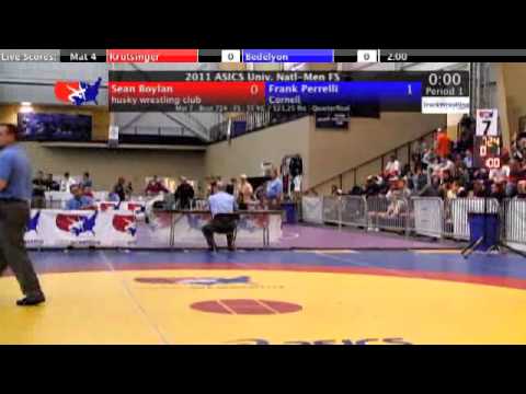 University Freestyle Quarterfinal 55kg - Frank Perrelli vs. Sean Boylan