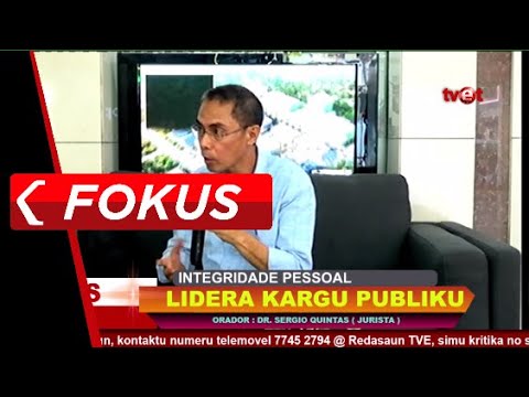 Integridade Pessoal Lidera Kargu Publiku ( Orador : Sergio  Quintas, Jurista )