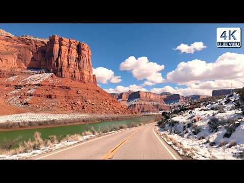 Beautiful Moab’s Most Jaw Dropping Scenic Drive, Utah Scenic Byway 128 in Winter